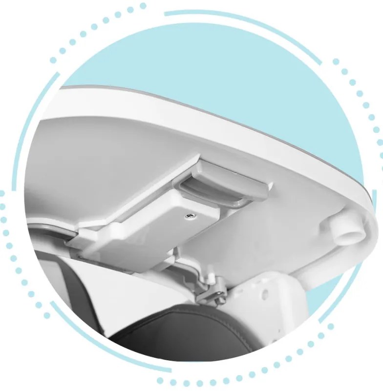 Scaun înalt pliabil 3 în 1 gri