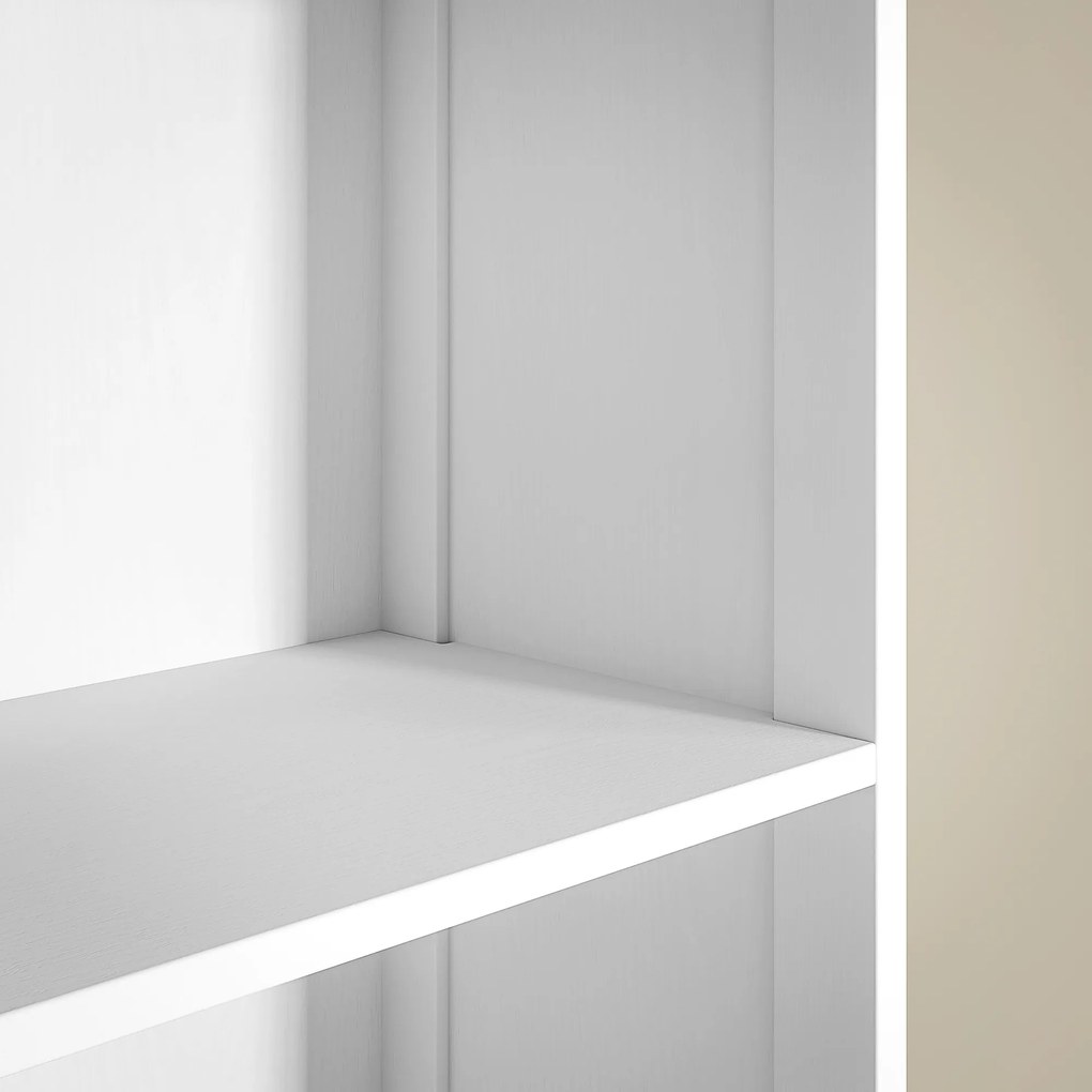 HOMCOM Şifonier de baie cu 3 rafturi, 1 sertar, solid, MDF, Alb | Aosom Romania