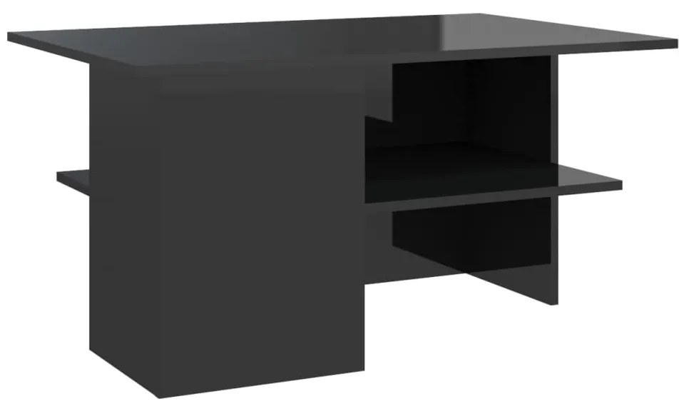 806856 vidaXL Măsuță de cafea, negru extralucios, 90x60x46,5 cm, PAL