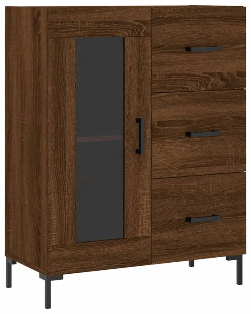 828051 vidaXL Servantă, stejar maro, 69,5x34x90 cm, lemn prelucrat