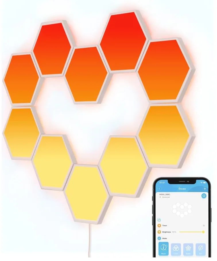 Govee - Panou LED RGB reglabil 36W 230V Wi-Fi