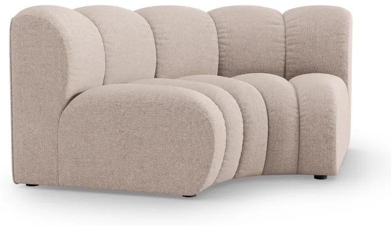 Modul pentru canapea modulară bej cu tapițerie din chenille (cu colț variabil) Lupine – Micadoni