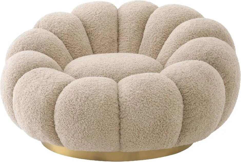 Fotoliu pivotant design elegant Mello, Canberra sand