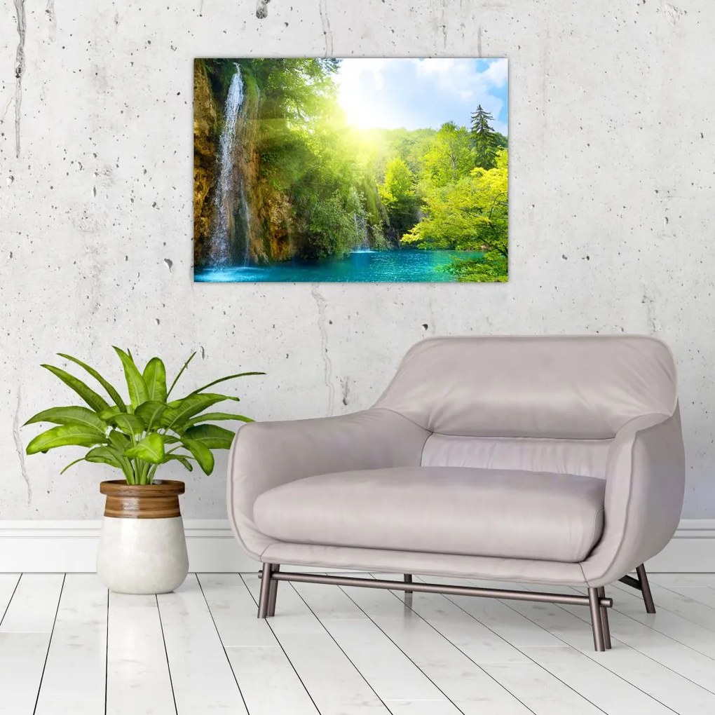 Tablou - cascadele în djunglă (70x50 cm)