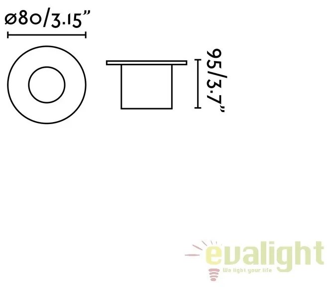 Spot LED incastrabil exterior pavaj GRUND 7W 70728