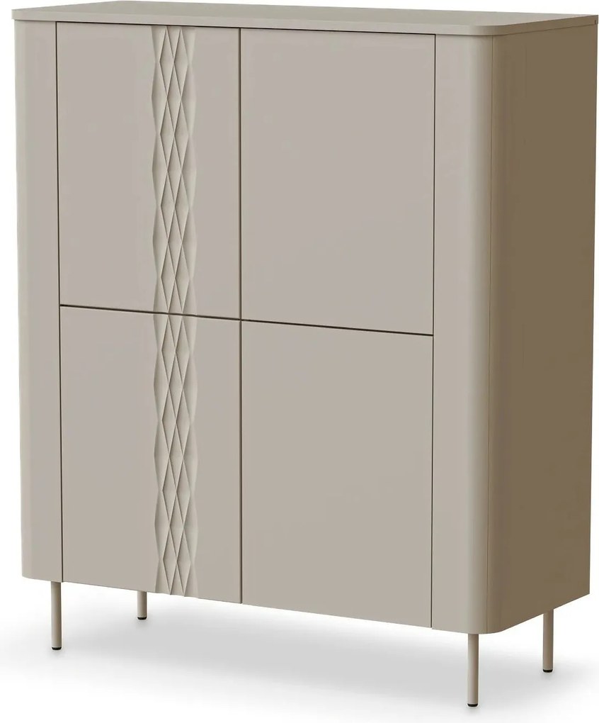 Comoda TIRANTE, casmir, PAL laminat, 100x40x120 cm