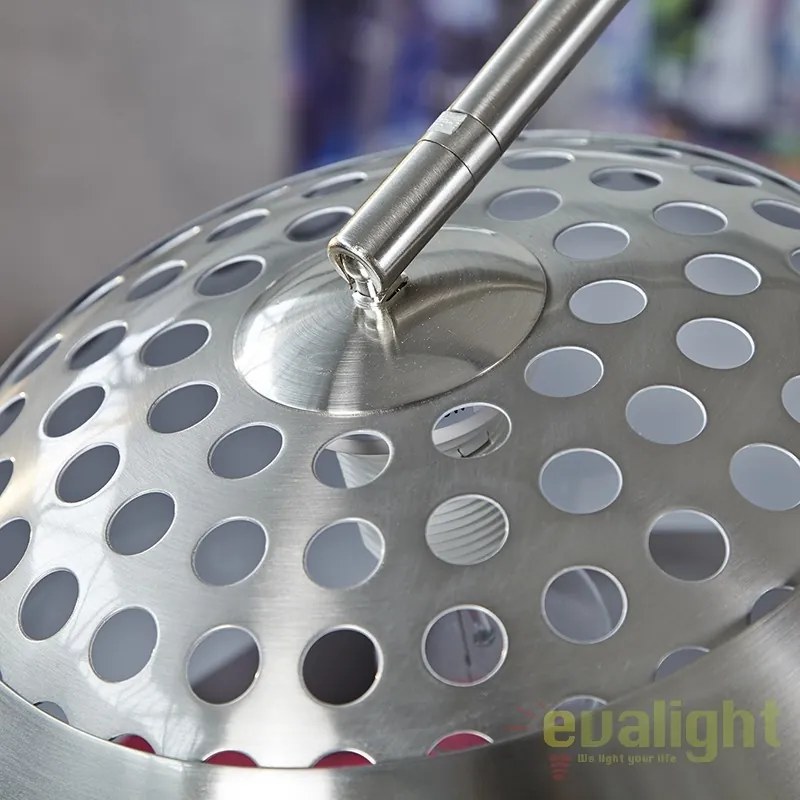 Lampadar inalt si elegant cu arc extensibil si abajur de 32cm, Big Bow II crom A-21068 VC