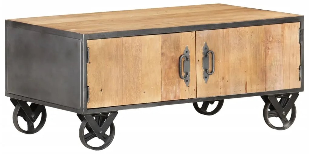vidaXL Măsuță de cafea, 90x50x39 cm, lemn masiv reciclat