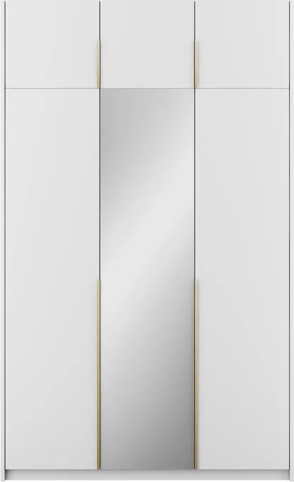 Dulap Alera III with Top – Hinged – cu oglindă – 148x58x250 cm – Alb – Alera III with Top Cabinet – Hinged Dulap – Varianta 2