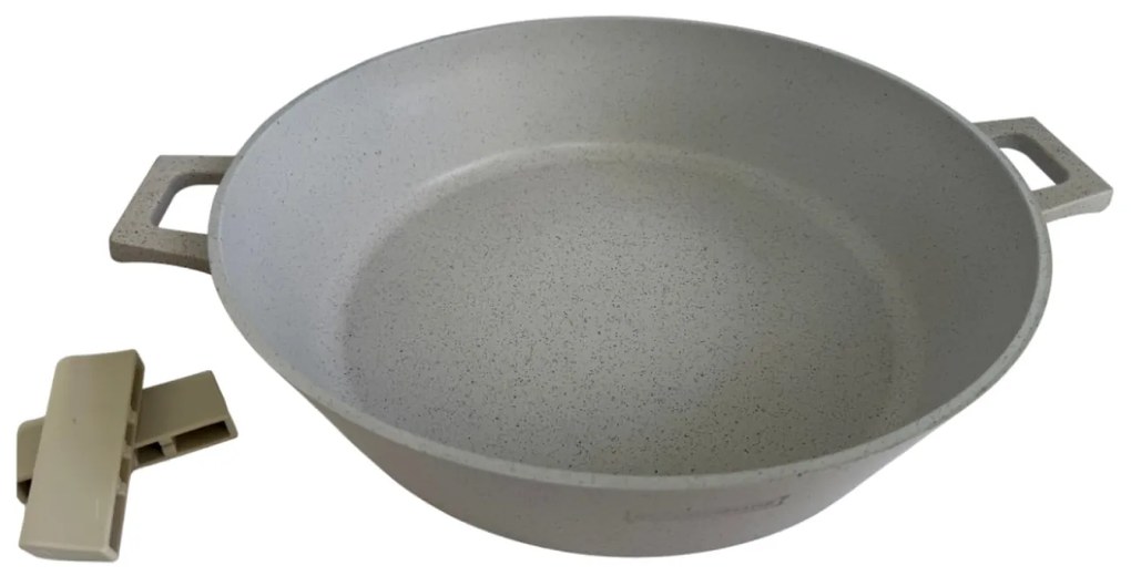 Cratita marmorata cu capac 36 CM RL-MR36ML Royalty Line - crem