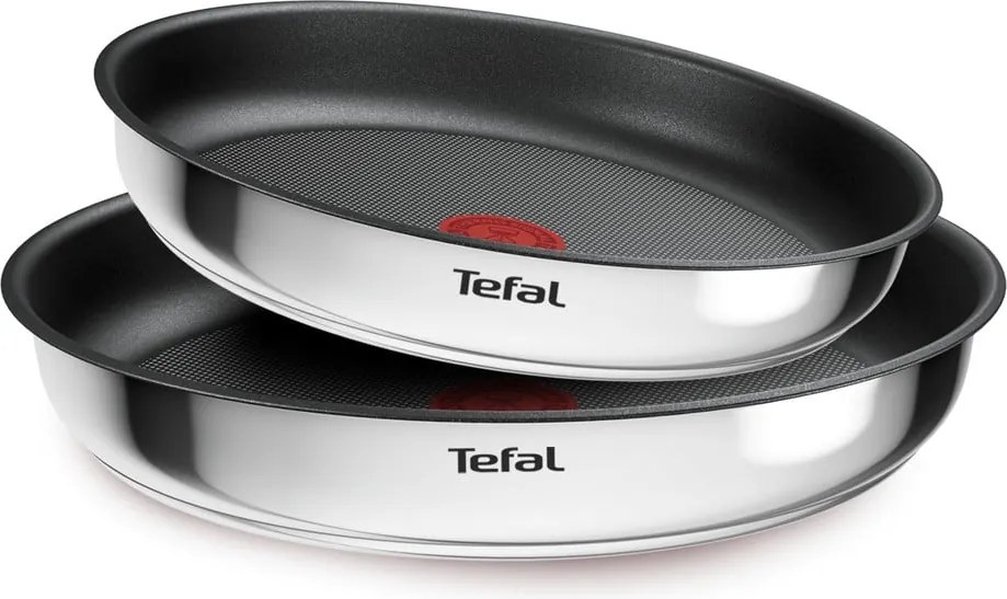 Tigăi cu suprafață antiaderentă/cu mâner reglabil 2 buc. din oțel inoxidabil ø 26 cm INGENIO Cook Eat L8813S75 – Tefal