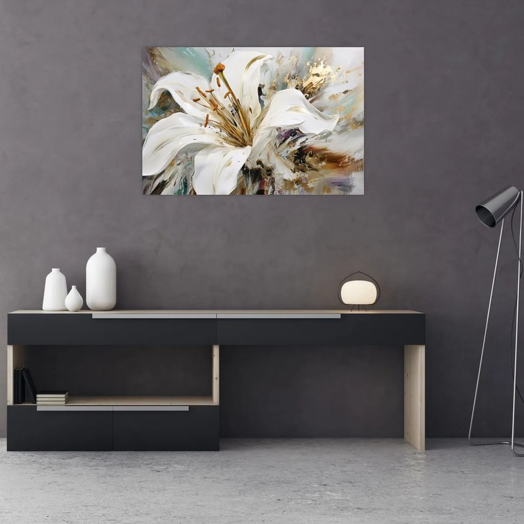 Tablou - Abstracție cu crin (90x60 cm)