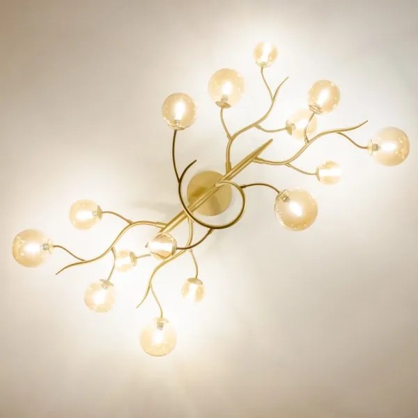 Lustră LED aplicată Brilagi MISTEL 15xG9/3W/230V auriu