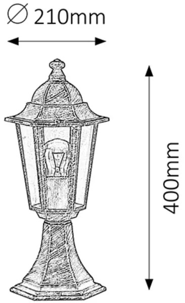 Rabalux 8236 - Corp de iluminat exterior VELENCE 1xE27/60W/230V