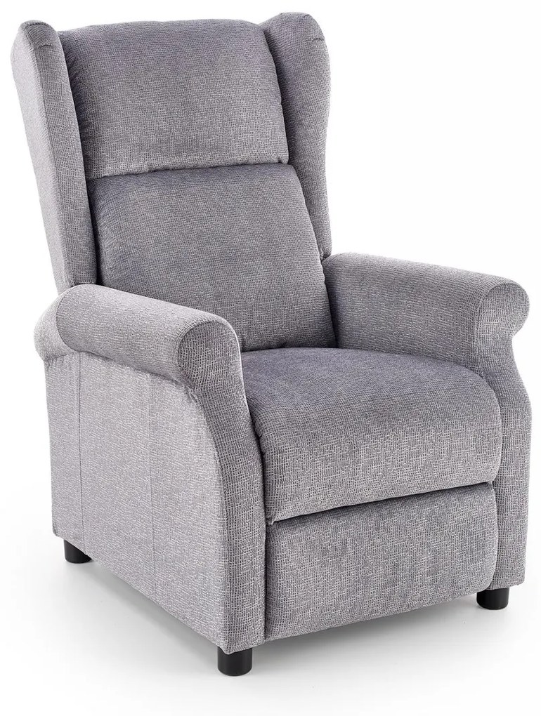 Fotoliu recliner cu functie de masaj Agustin M stofa gri