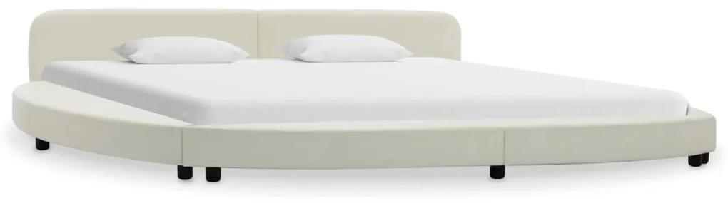284718 vidaXL Cadru de pat, alb, 180 x 200 cm, piele ecologică