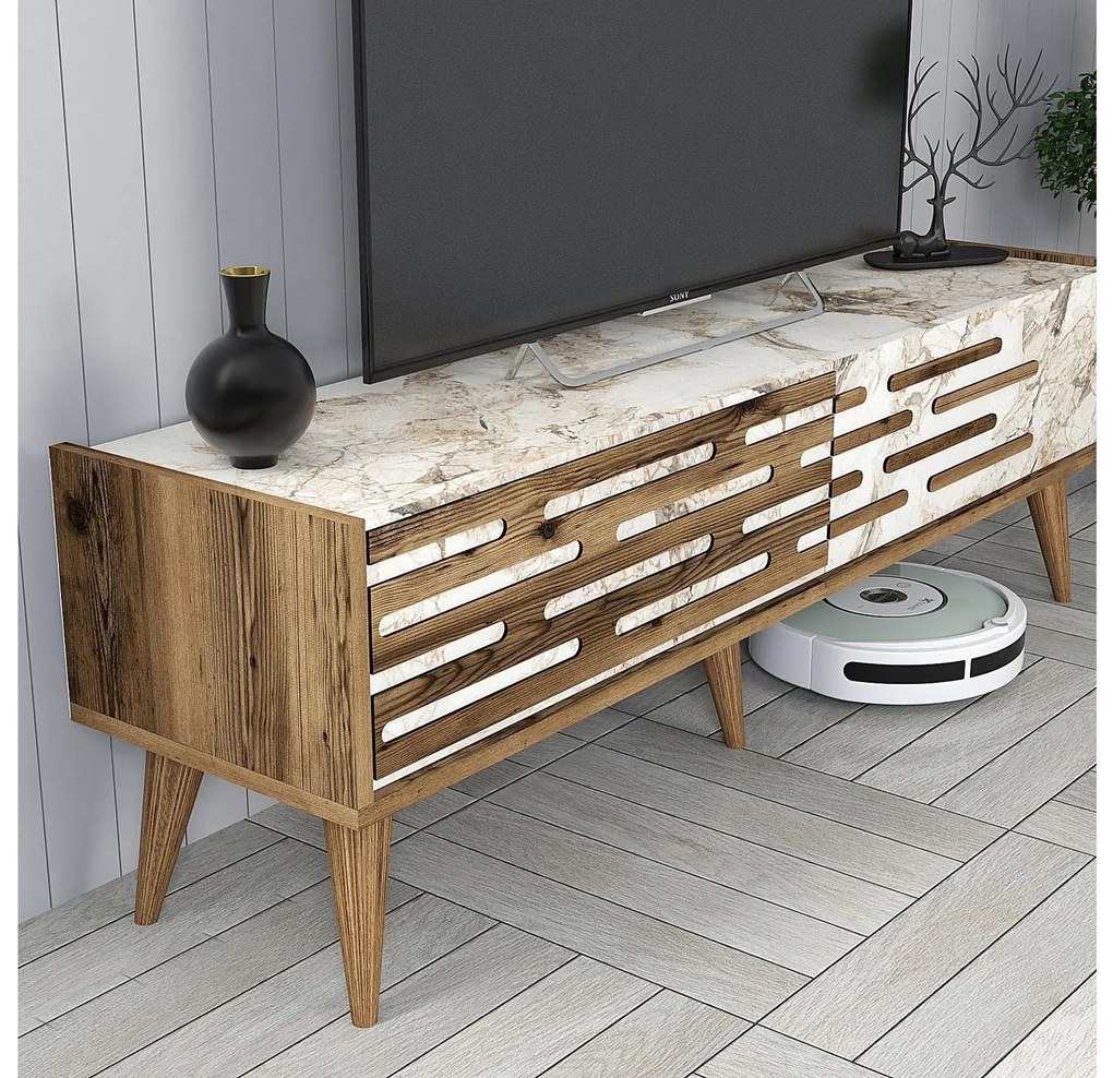 Mobilier living Valencia (Nuc + Marmură albă). 1089355