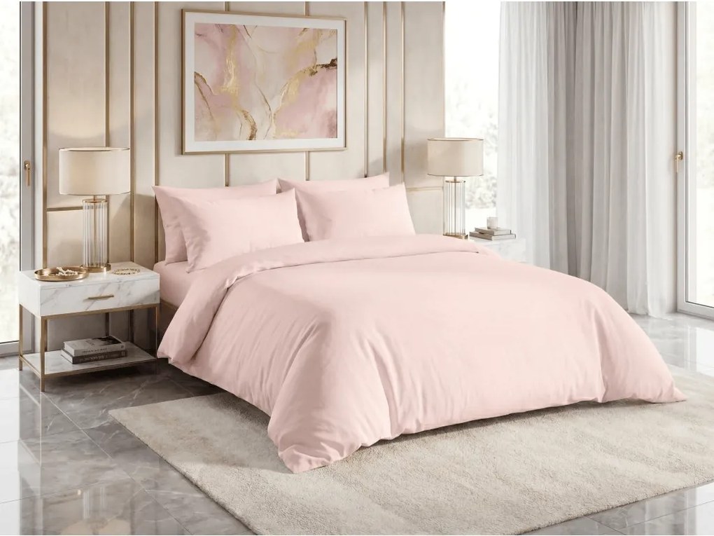 Lenjerie de pat din bumbac FOREVER COLOURS piersica Dimensiune lenjerie de pat: 60 x 70 cm | 140 x 220 cm