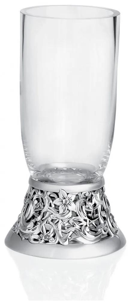 Vaza cristal si argint Baroque Clear