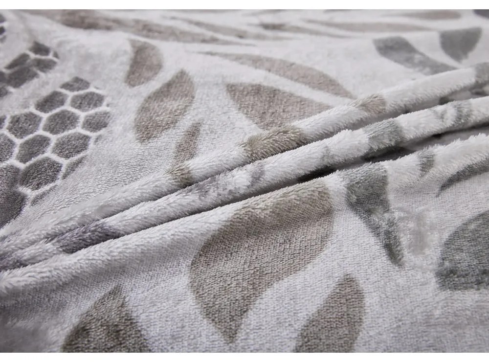 Lenjerie de pat gri din micropluș/cocolino pentru pat de o persoană 140x200 cm Judith – My House