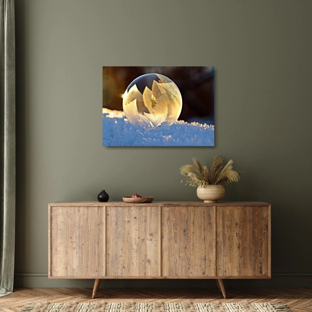 Tablou pe sticlă cu bulină înghețată (70x50 cm)