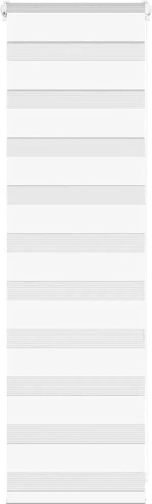 vidaXL Jaluzea tip zebra alb lățime țesătură 40,9 cm poliester