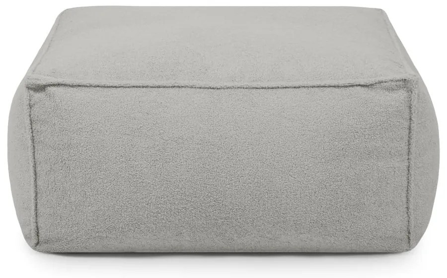 Fotoliu bean bag gri deschis cu tapițerie din țesătură bouclé Mass – SLOWDOWN