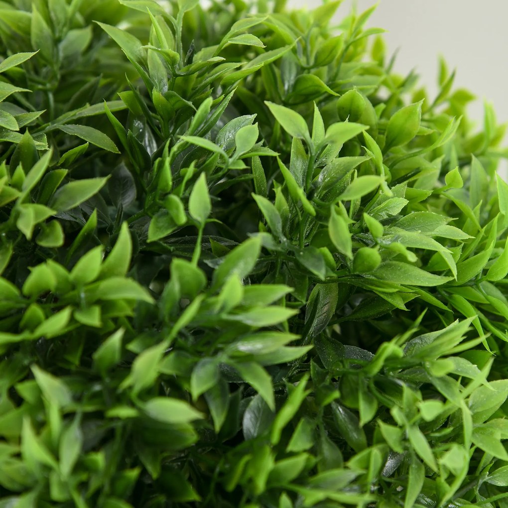 HOMCOM Arbore artificial buxus cu 3 bile frunze de bambus ghiveci inclus interior și exterior înălțime 110 cm verde | Aosom Romania