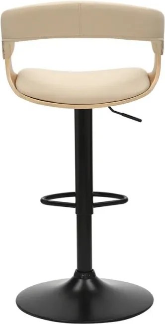 Scaun de bar pivotant Manhattan stejar/ bej crem