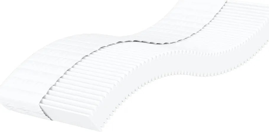 vidaXL Saltea din spumă, alb, 100x220 cm, duritate H2 H3