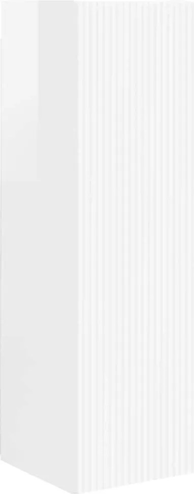 vidaXL Dulap TV de perete Alb Lucios 30 x 31 x 100 cm Lemn compozit