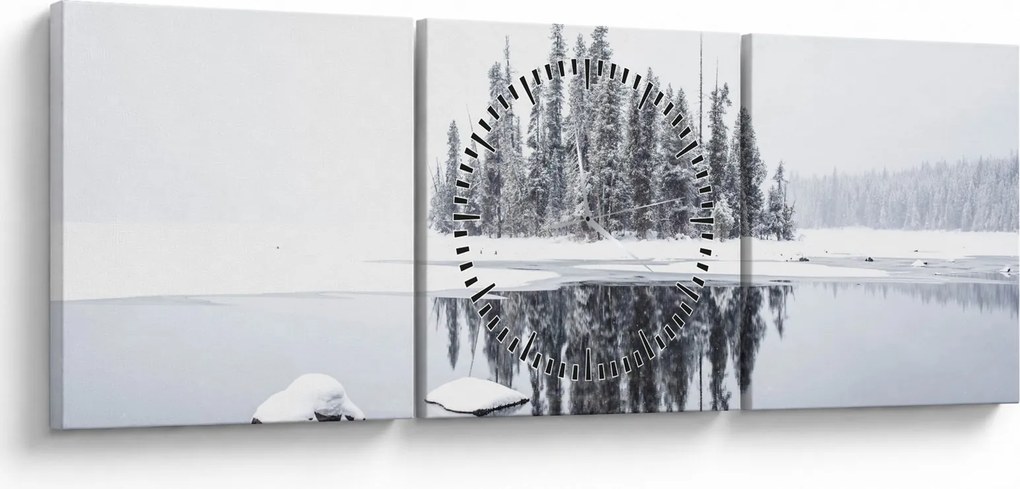 Tablou - A fost alb (cu ceas) (90x30 cm)
