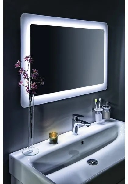 Suport de perete pentru periuțe de dinți Gedy PIRENEI sticlă alburie/crom lucios