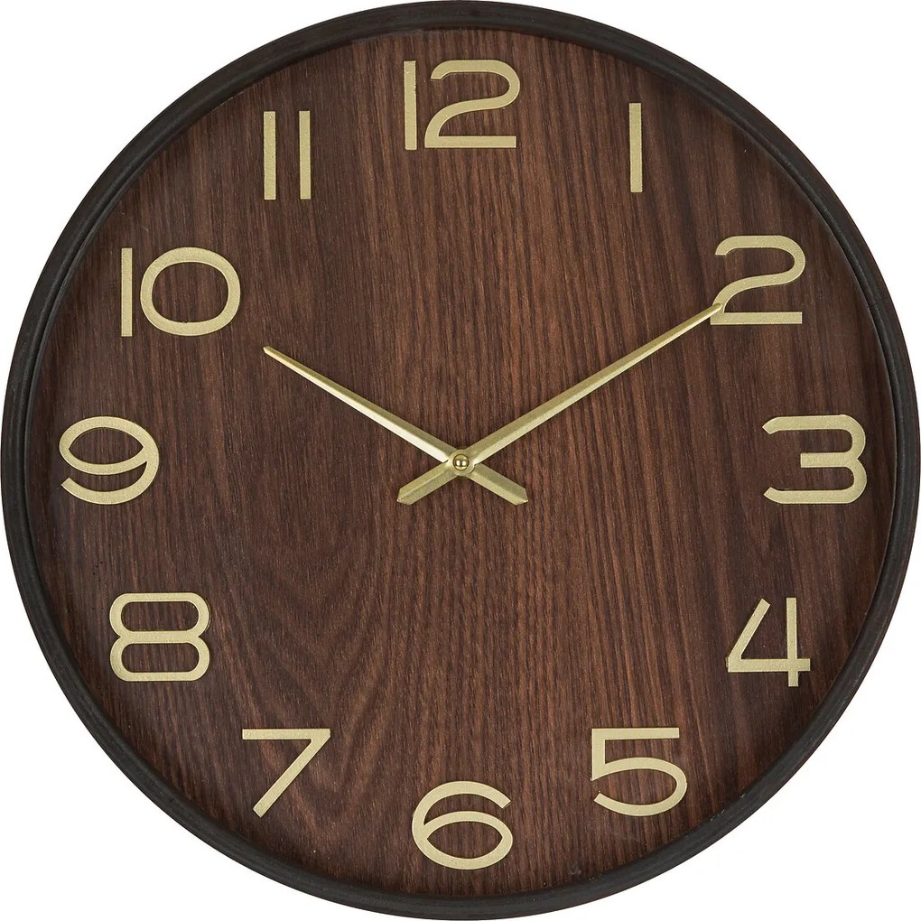 Ceas din lemn Ivana maro diametru 38 cm