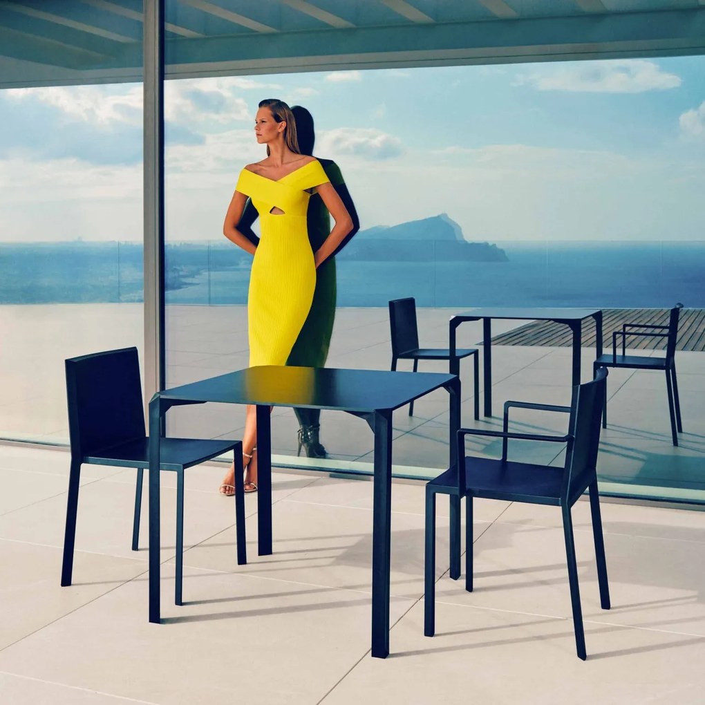 Set de 4 Scaune moderne cu brate de exterior / interior design premium QUARTZ CHAIR with arms 54195 Vondom