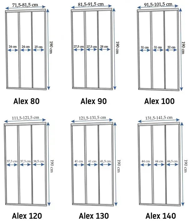 Usa pentru dus Alex 120 auriu periat