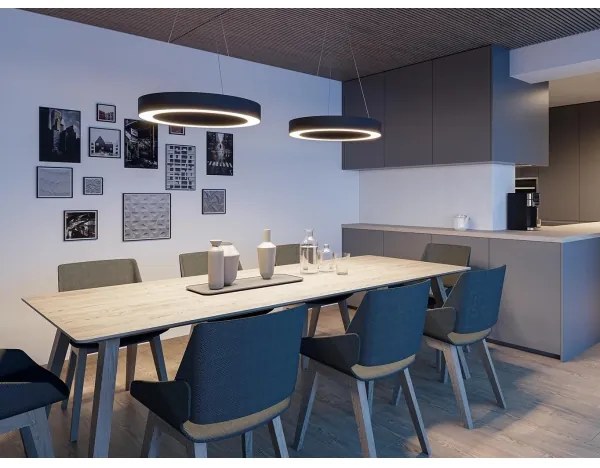 Lustră LED dimabilă pe cablu SATURN LED/50W/230V 3000K/4000K negru LED2