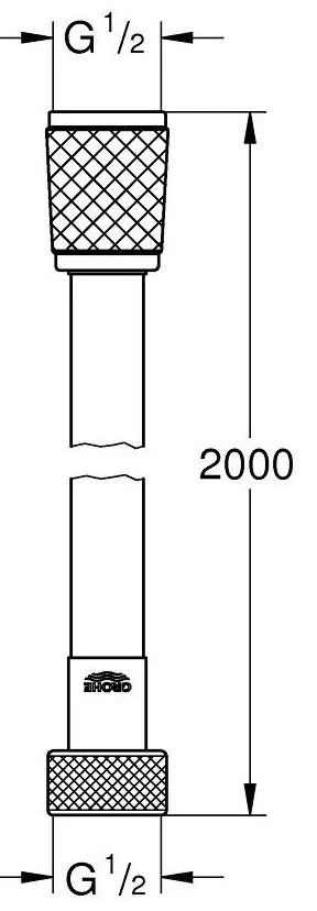Grohe Vitalio Flex Comfort furtun de dus 200 cm crom 27173002