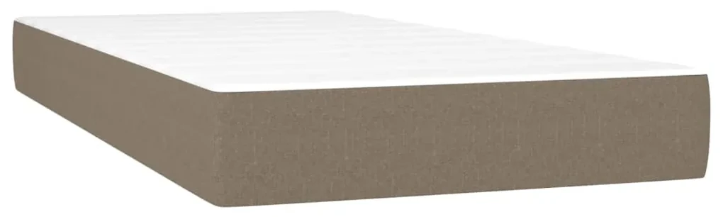 347738 vidaXL Saltea de pat cu arcuri, gri taupe, 100x200x20 cm, textil