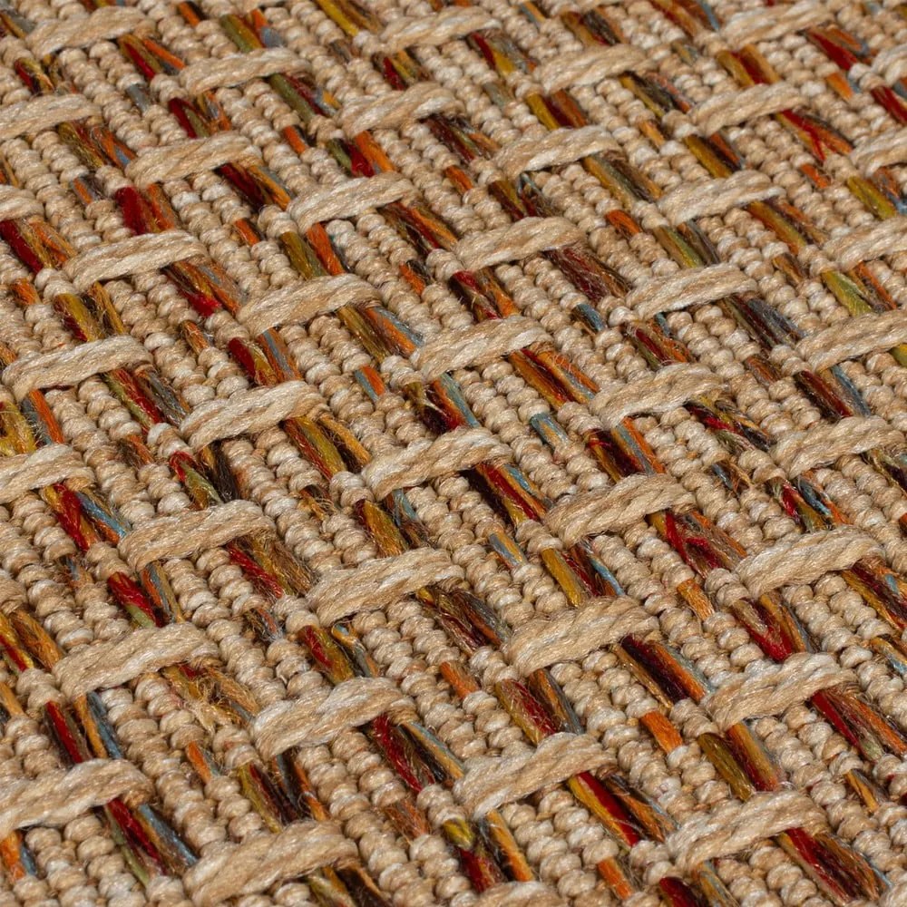 Covor tip traversă de exterior în culoare naturală 80x230 cm Nora Diamond – Flair Rugs