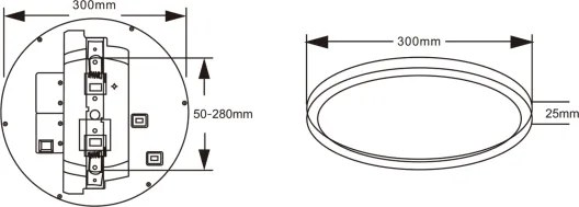 Top Light-LED Lampă de tavan REVIT LED/12/18/24W/230V 3000/4000/6500K Ø30 cm cu senzor