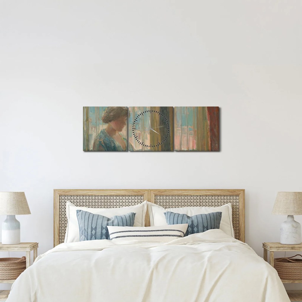 Tablou - Childe Hassam, The New York Window, reproducere (cu ceas) (90x30 cm)