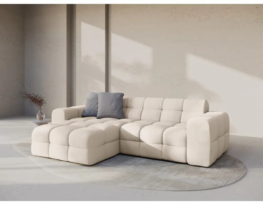 Colțar bej (cu colț pe partea stângă, cu șezlong) Kendal – Micadoni