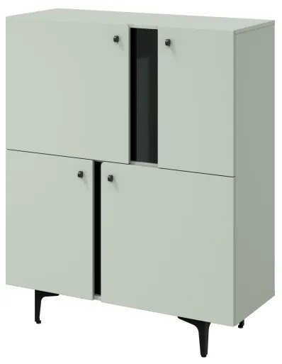 Comoda Cato Cu 4 Usi, Verde Salvie, 105 Cm