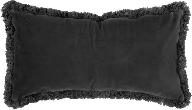 Pernă cu înveliș din catifea PT LIVING, 60 x 30 cm, negru