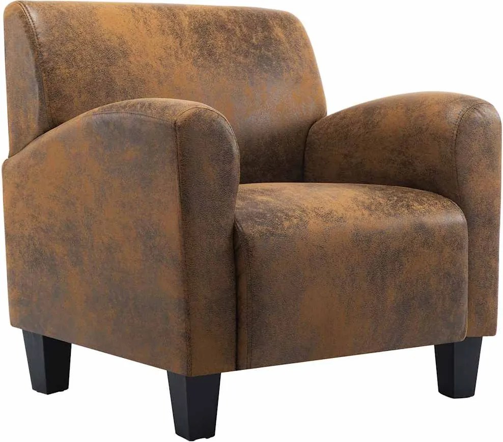 vidaXL Canapea fotoliu maro 70x69x72 cm piele ecologică întoarsă