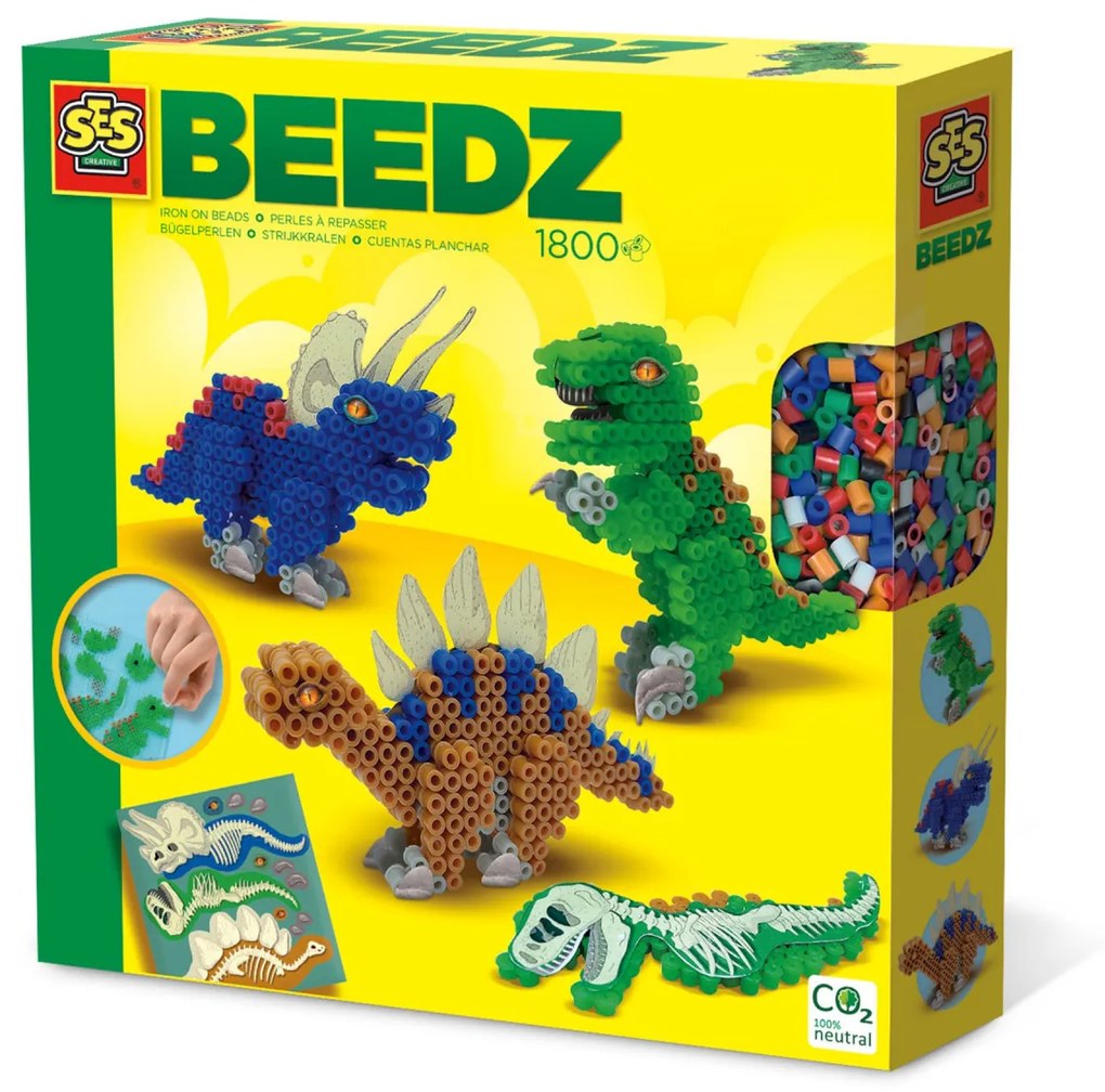 Set creativ Beedz - Margele de calcat Dinozauri