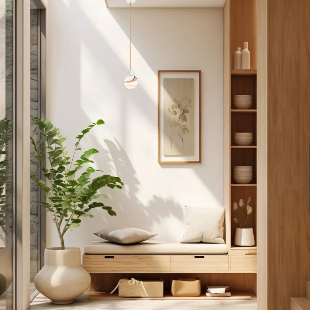 Pendul design modern ALMIROS alb