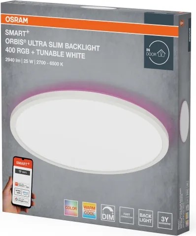 Osram - Plafonieră LED RGBW SMART+ ORBIS, dimabilă, LED/25W/230V, Wi-Fi