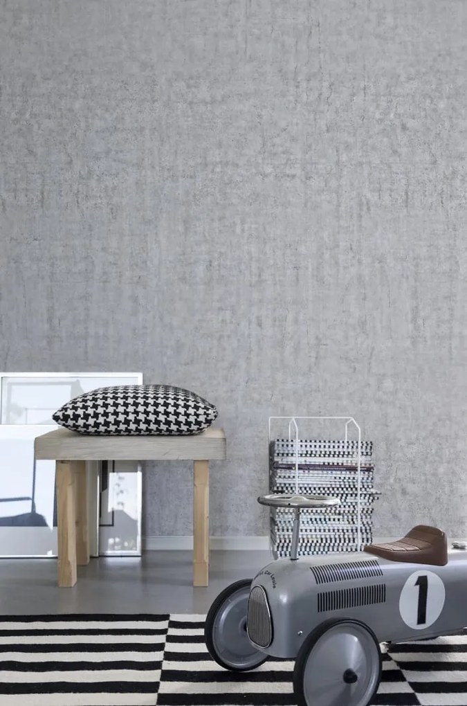 Fototapet, Plain Concrete, Light Grey, Rebel Walls
